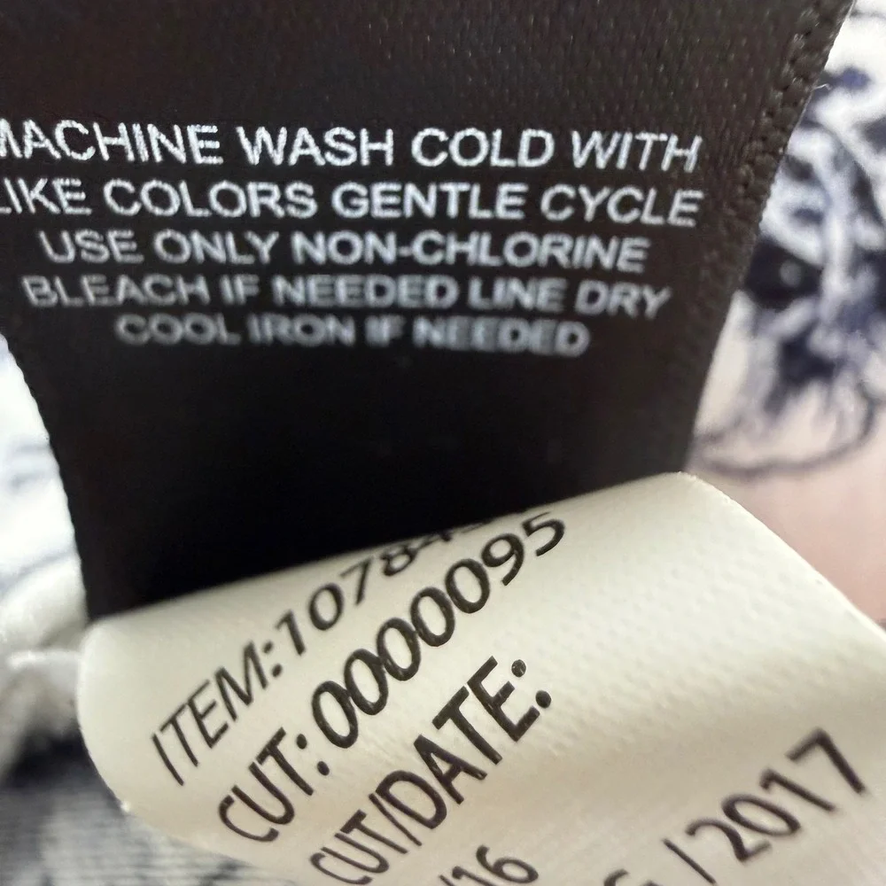 Torrid Floral Pintuck Lace Trim Babydoll Dress White Navy Cottage Core + Size 00
